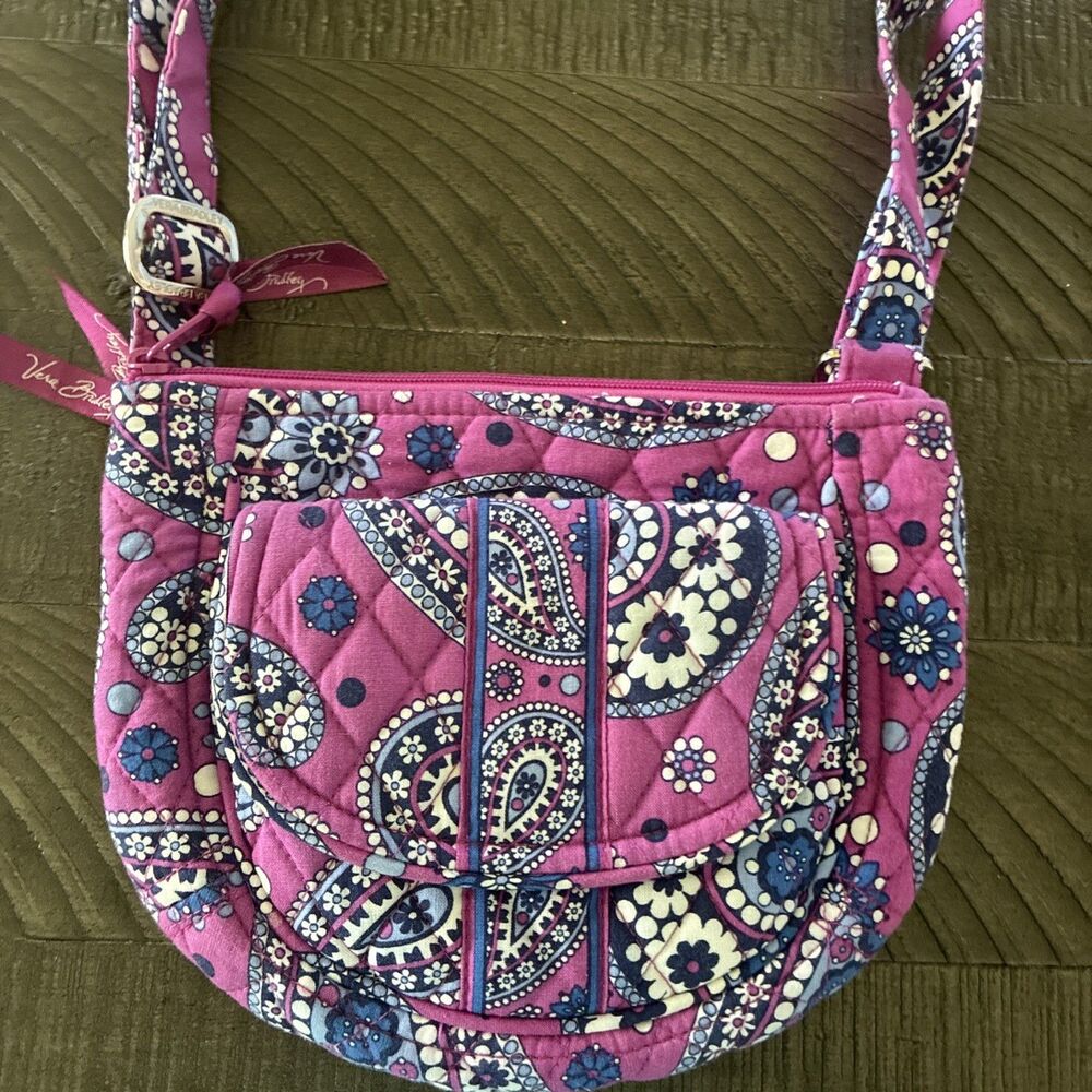 Vera Bradley Lizzy Crossbody Bag in Boysenberry Purple Paisley